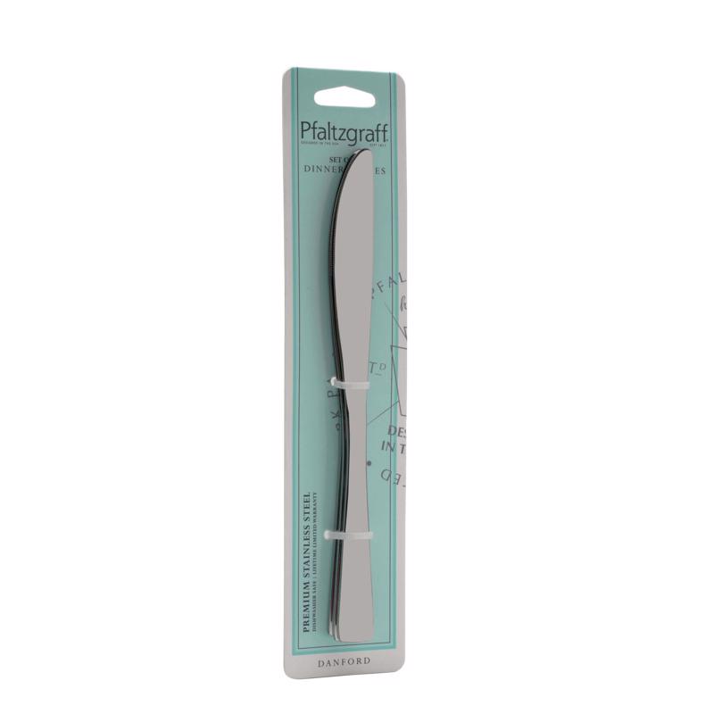 Picture of Pfaltzgraff 6068323 Stainless Steel Danford Dinner Knife Set, Silver - 3 Piece - Pack of 6