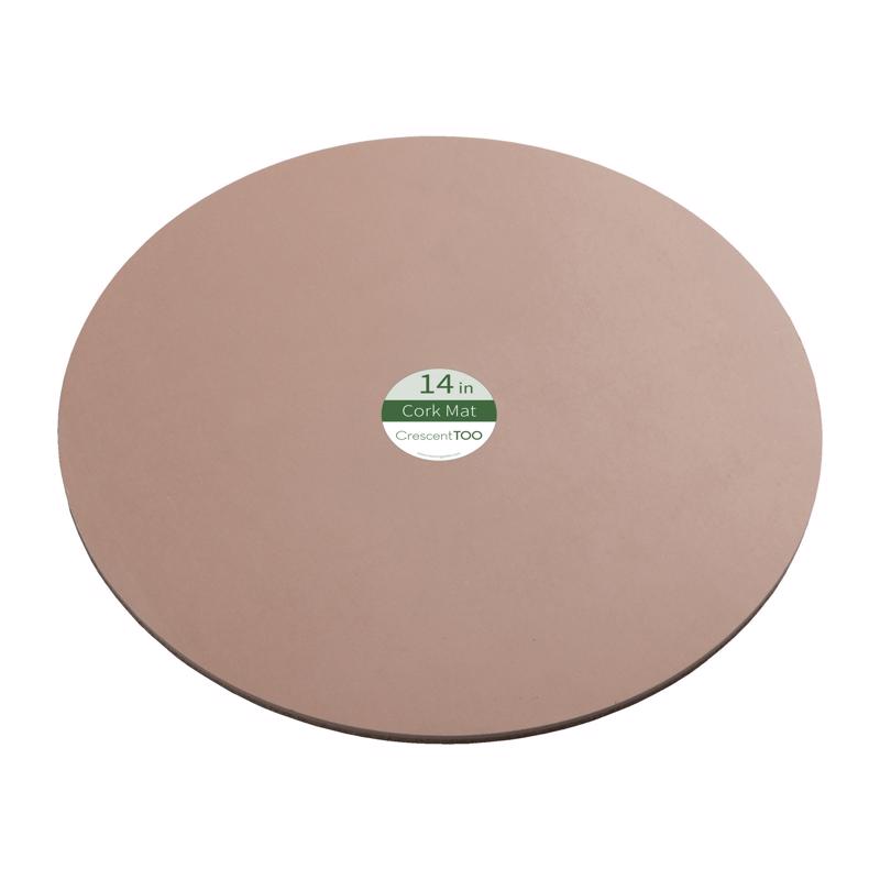 7029754 14 in. Cork & Plastic Planter Mat, Natural - Pack of 25