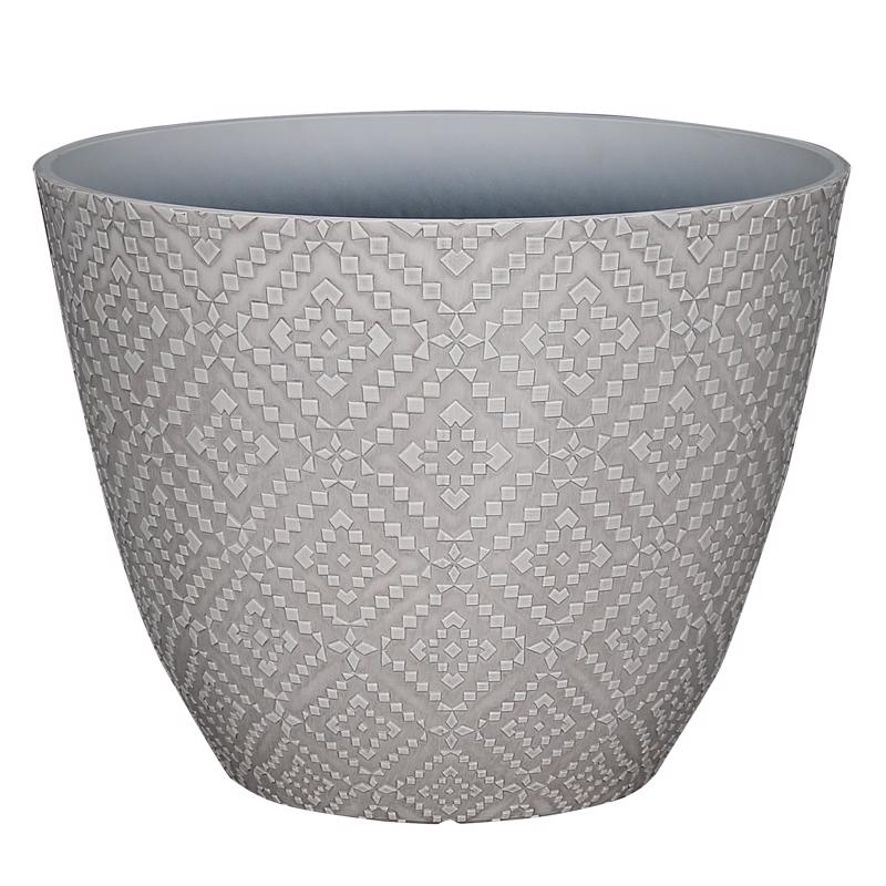 7028270 15 in. Polyresin Dylan Planter, Cream