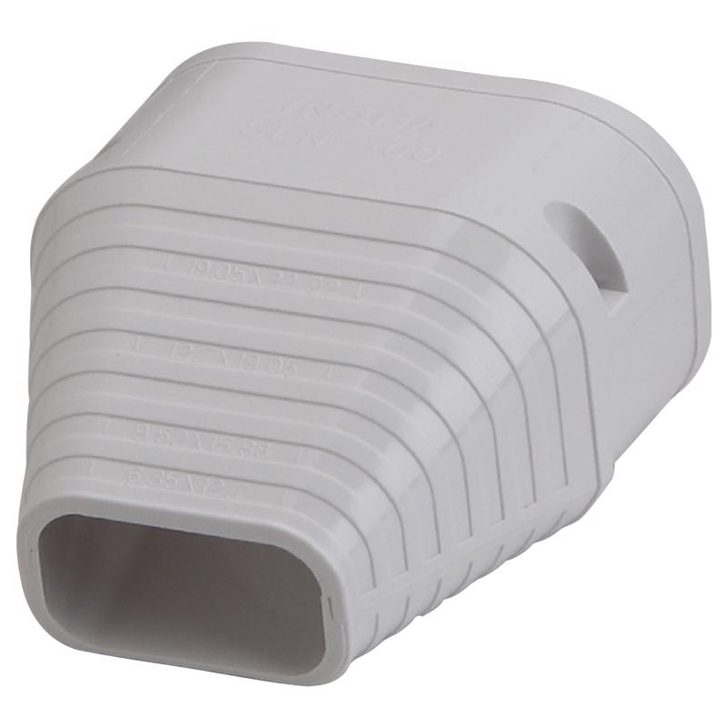 4025030 3.75 in. Lineset Cover End Fitting - White