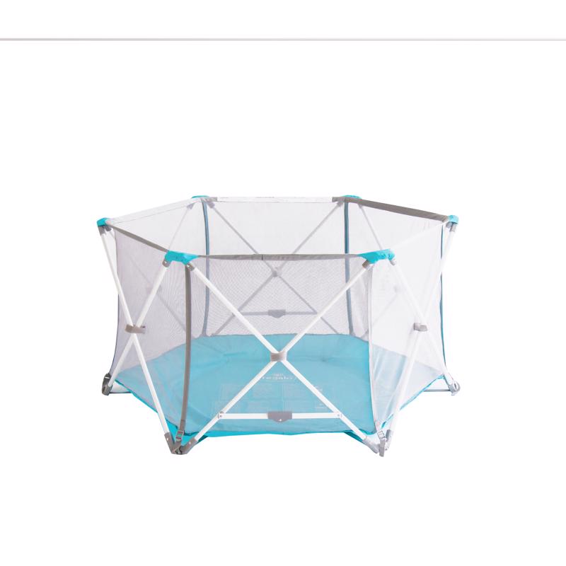5053355 Gray & White Metal Play Yard