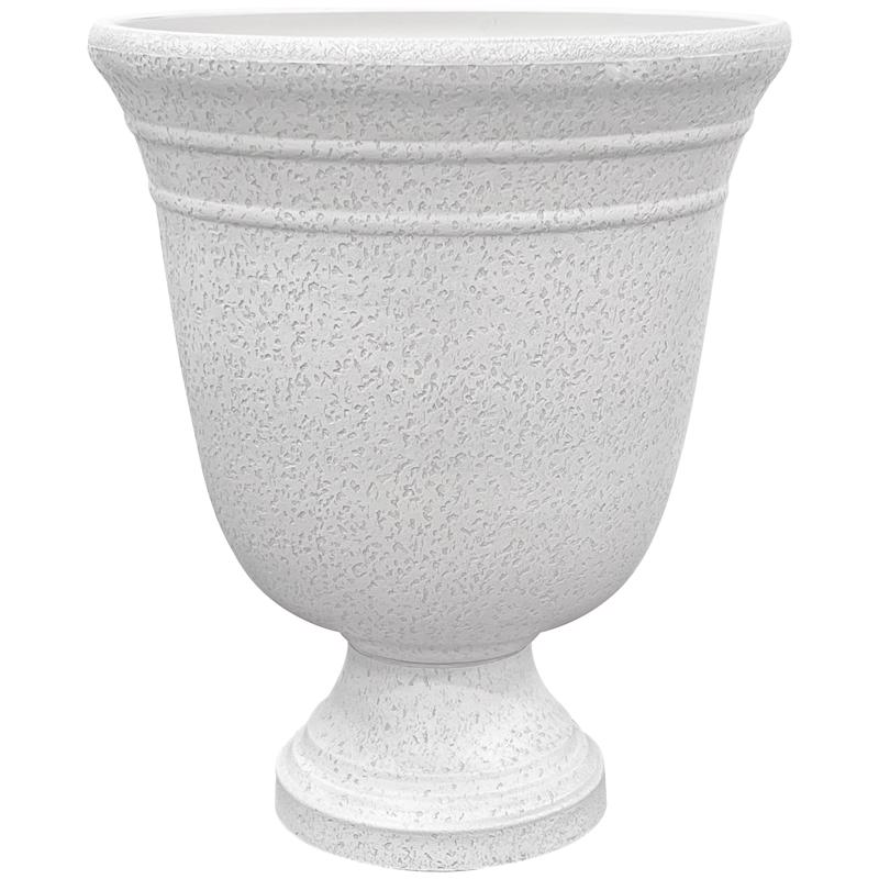 7030316 19.5 x 16 in. Plastic Westpoint Urn Planter - White