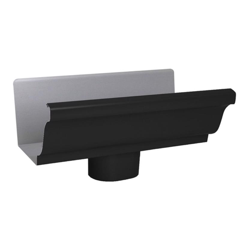 5.75 x 5.5 x 10 in. Black Aluminum K End with Drop