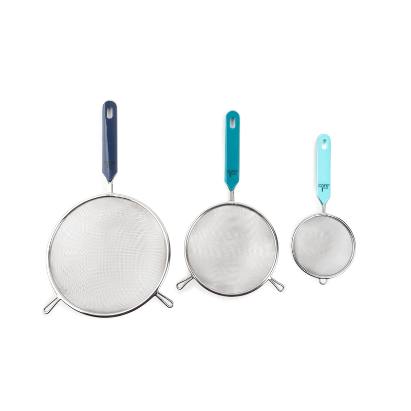 Picture of Core Kitchen 6037553 Assorted ABS & Stainless Steel Strainer - Pack of 6