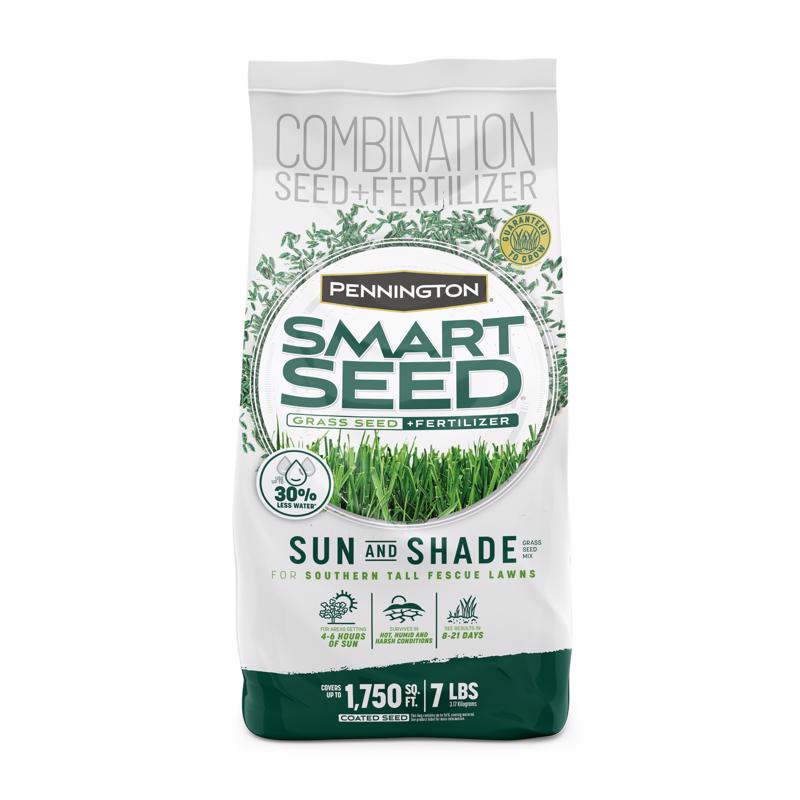 7035621 7 lbs Smart Seed Mixed Full Sun & Medium Shade Grass Seed & Fertilizer - Case of 4