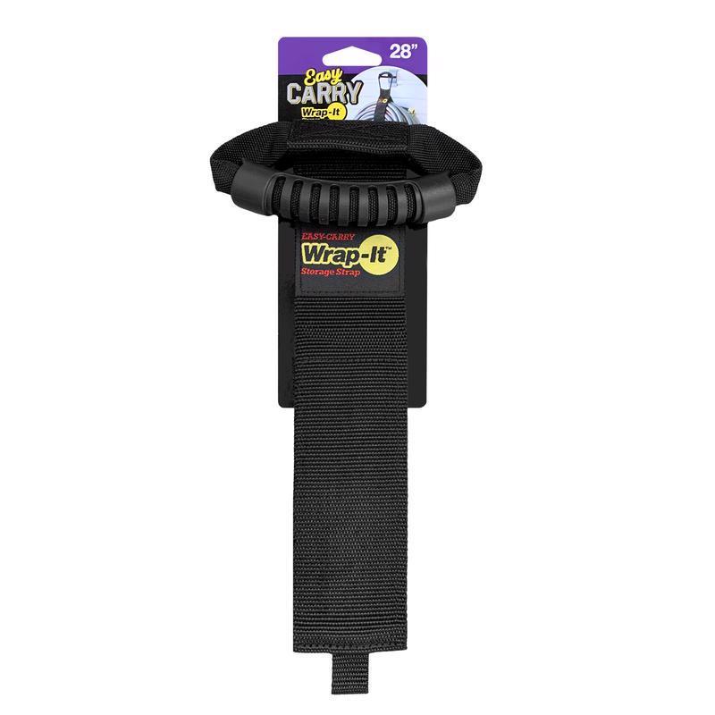 Easy Carry Storage Strap, 2-1/2 in W, 28 in L, Polypropylene, Black, 100 lb Working Load