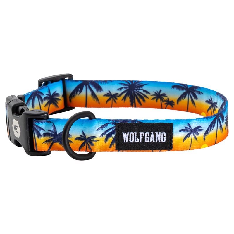 Picture of Wolfgang 8093082 18 in. Multi Color Sunset Palms Polyester Dog Adjustable Collar&#44; Medium