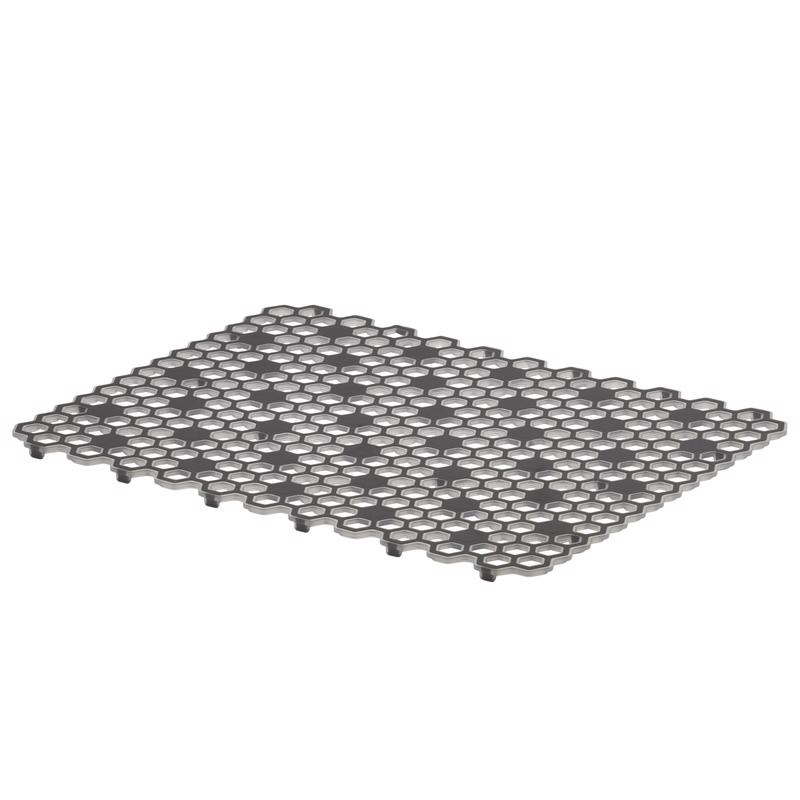 Picture of Spectrum 6047462 16 x 0.5 x 11.75 in. Hexa Plastic Sink Mat, Clear & Gray