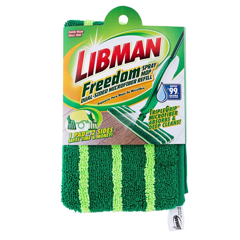 1035734 Freedom Flat Microfiber Mop Refill - Green - Pack of 6