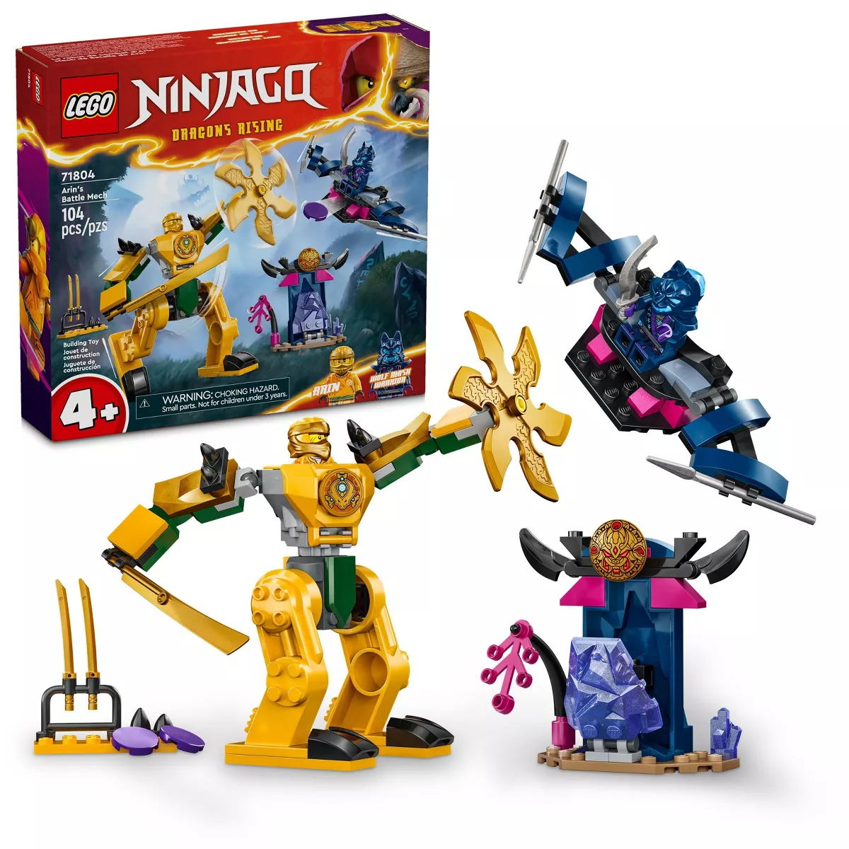 9095917 Dream Arins Battle Mech Ninja Toy Set - ABS Plastic - Multi Color