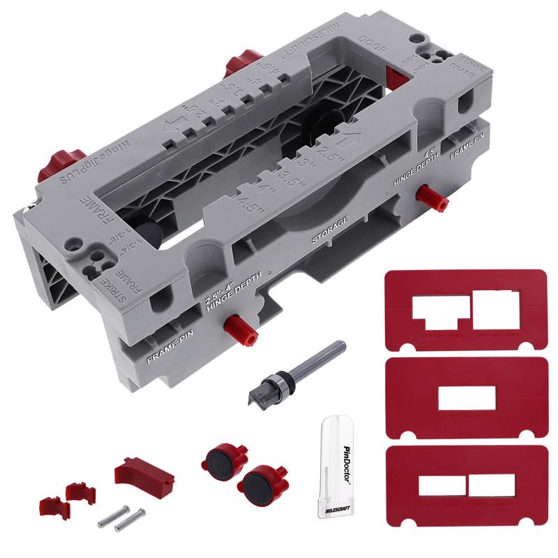 Milescraft HingeJigPLUS Self-Clamping Door and Hinge, Latch, and Strike Plate Jig - 1229