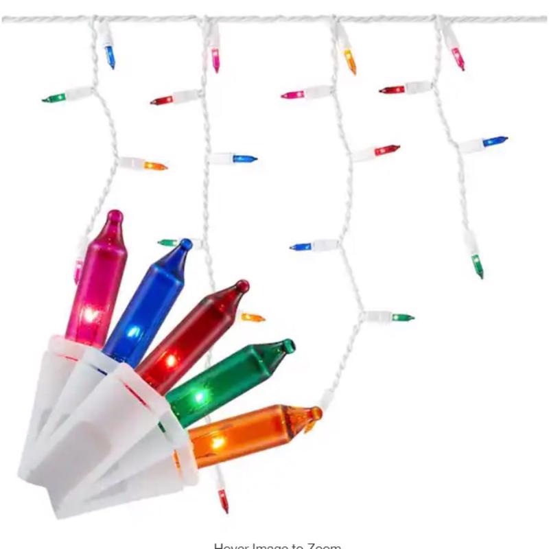 Platinum LED T5 RGBW 100 ct Icicle Christmas Lights 9.5 ft.