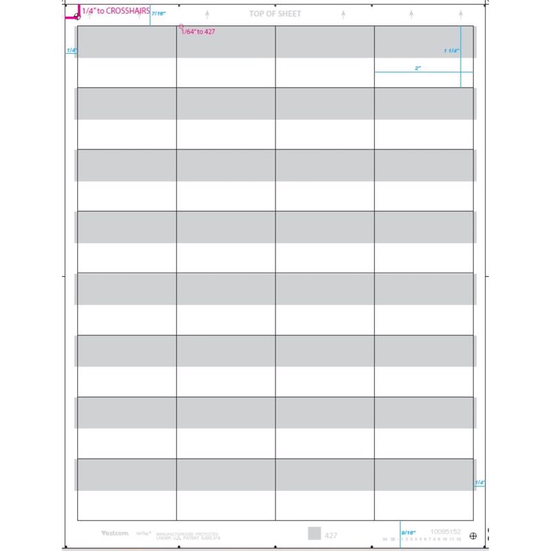 9098429 Pricing Tool Bin Tag Labels Sheet - Gray - 32 per Page - Pack of 250
