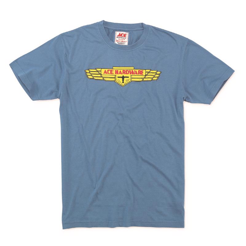 8098067 Short Sleeve Men Crew Neck Tee Shirt - Captains Blue - Small