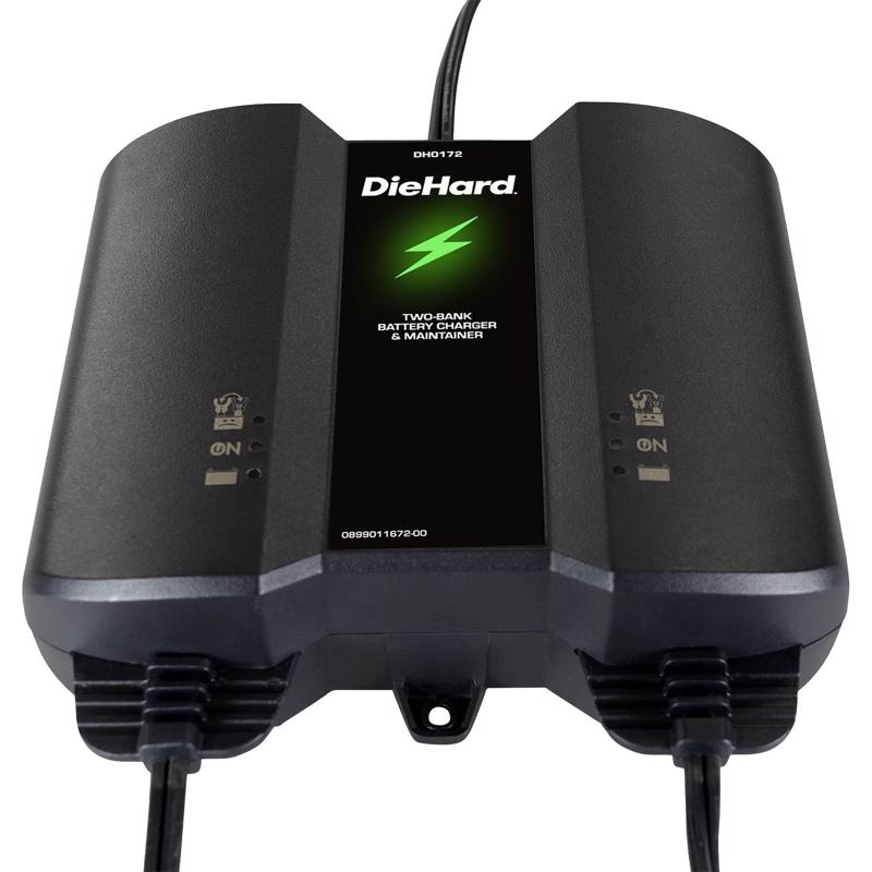 8106522 12 V 4 Amps Automatic Battery Charger & Maintainer - Black