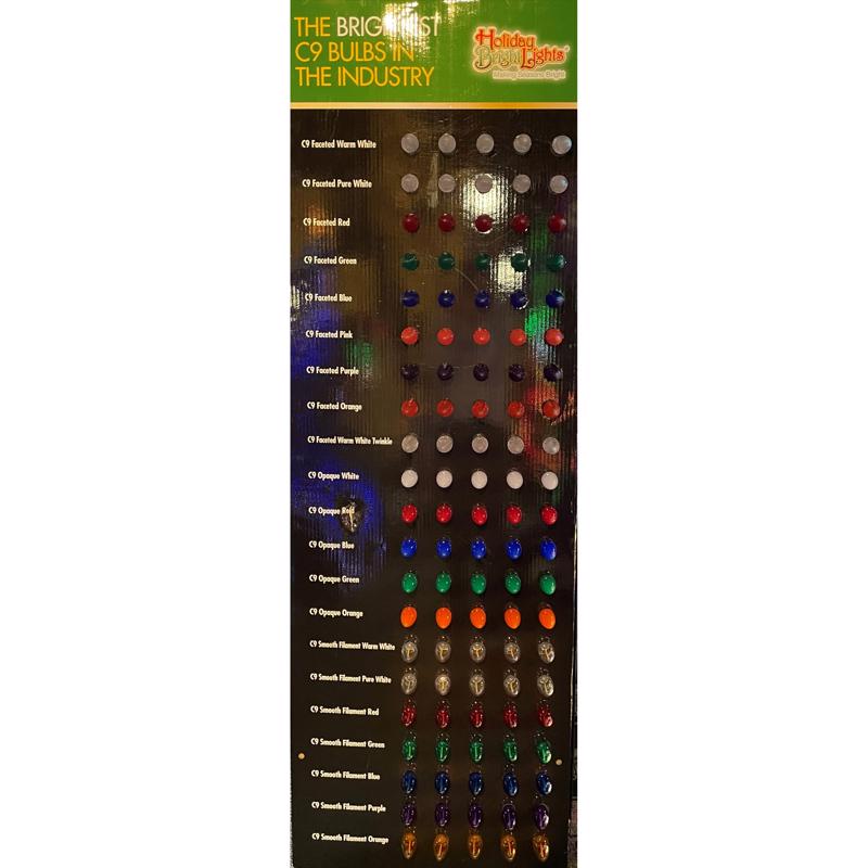 9087182 36 x 12 x 1 in. Cardboard Christmas Light Bulb Display - Multi Color