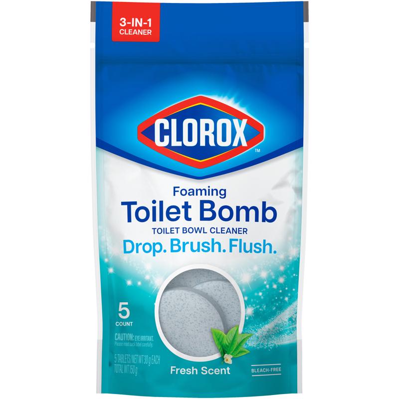 Clorox 1035834 5 Piece 5.3 oz Fresh Scent Toilet Bowl Cleaner Tablet - Pack of 6