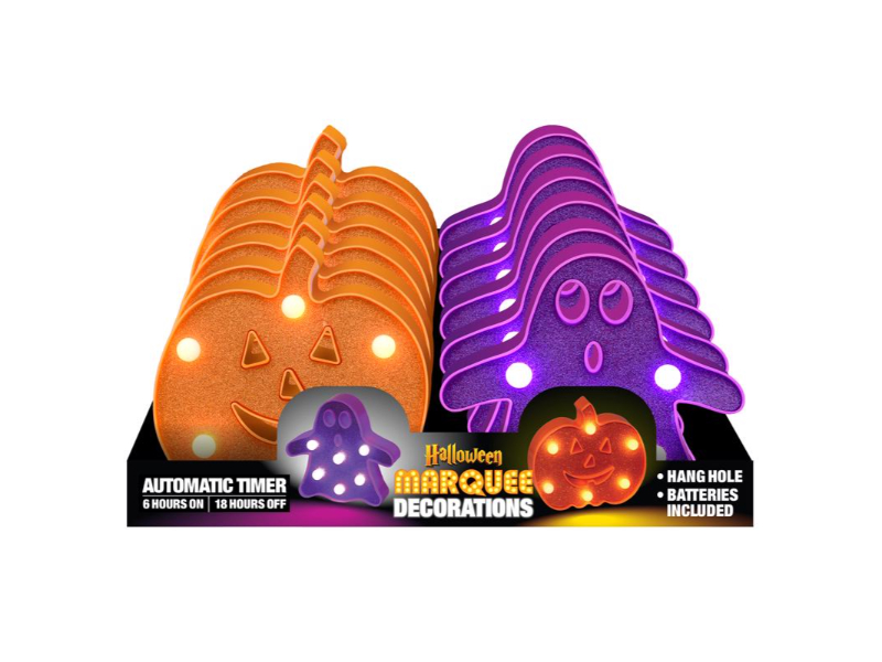 9095888 LED Pumpkin & Ghost Marquee Light - Pack of 12