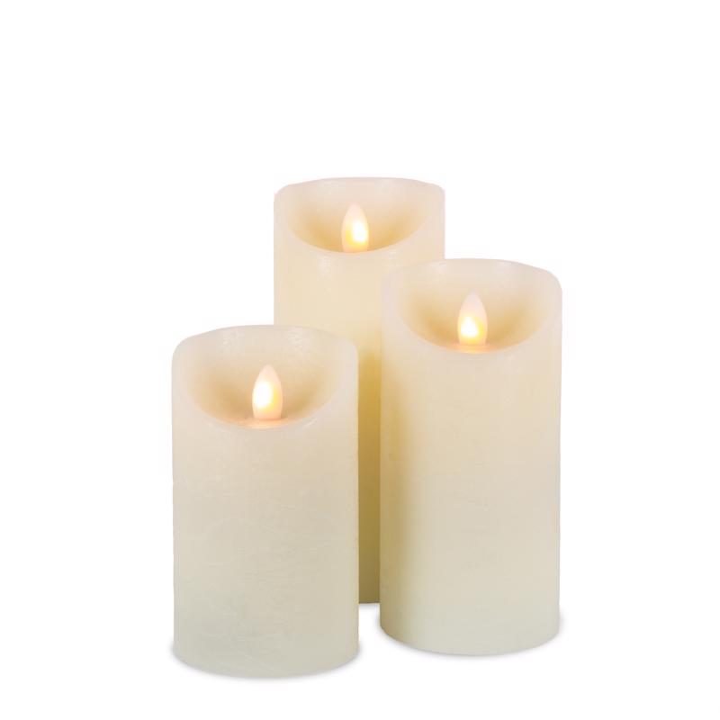Gerson 9082628 8 in. LED Bisque Flameless Candles