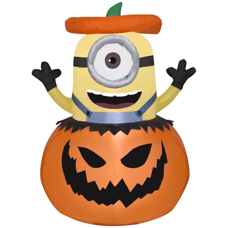 Gemmy 9096859 Minion Stuart in Jack-O-Lantern Inflatable Halloween Decor