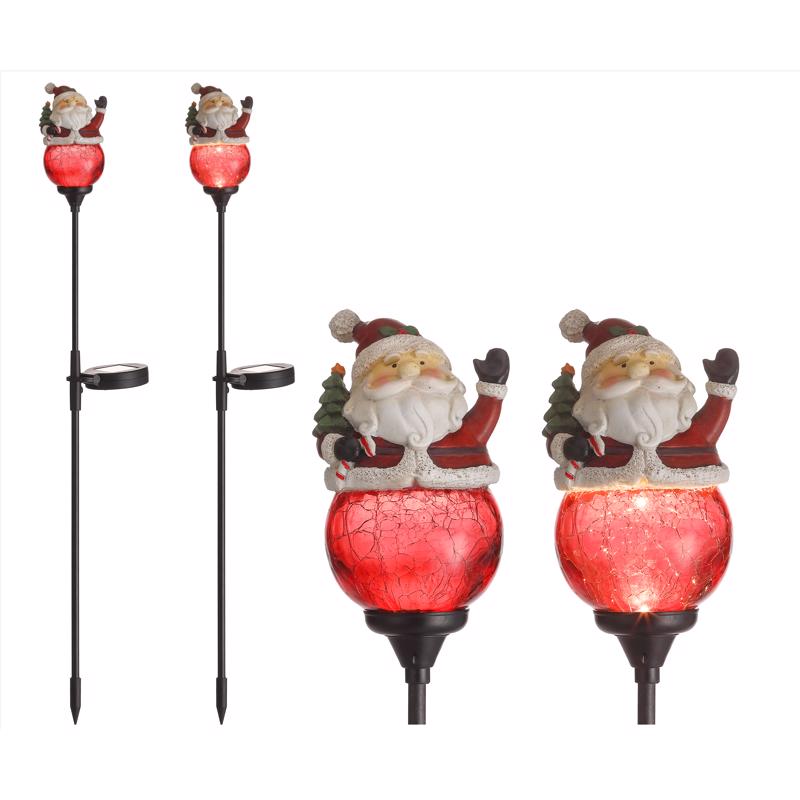 Celebrations - LED Clear Santa 30 in. Pathway Decor (Case of 12) - Clear|Multicolored