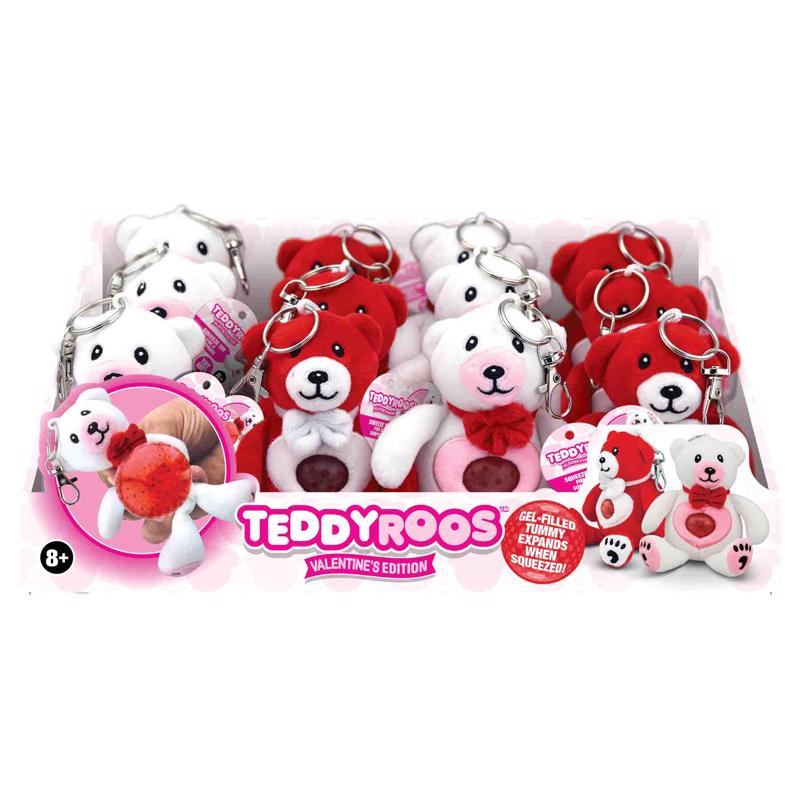 6066713 Teddyroos Valentines Keychain, Assorted - 12 Piece - Pack of 12