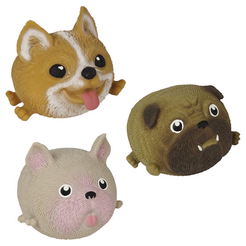 9095751 Squidgy Pooch Toy, Assorted Color - Pack of 12