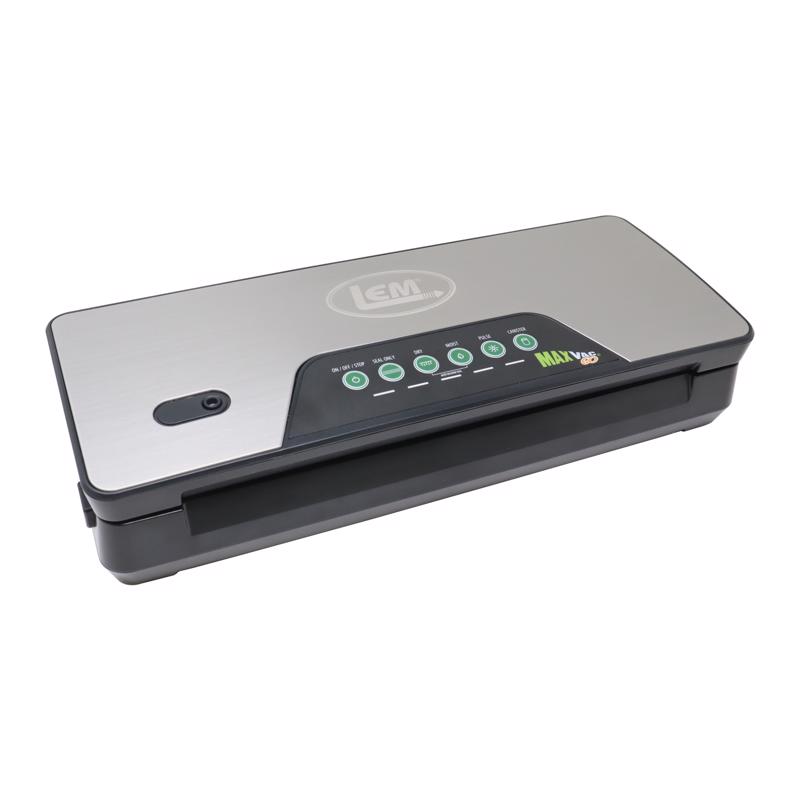 Picture of LEM Products 6080814 MaxVacGo Black & Silver Food Vacuum Sealer