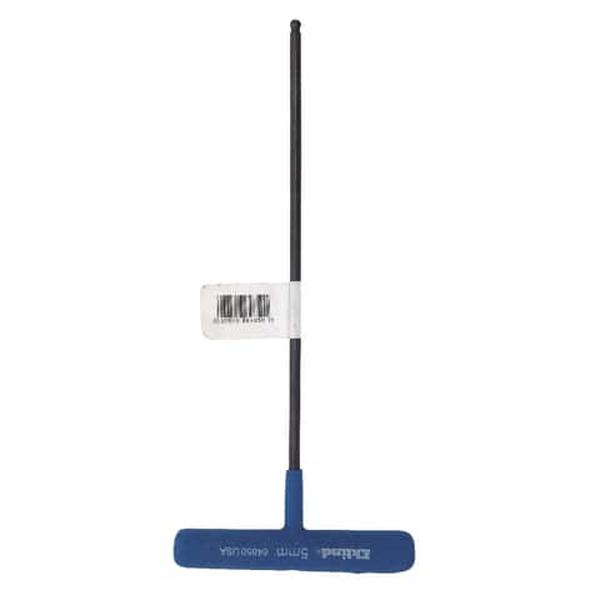 Metric Plain Ball Hex Key Hex Key, 5 mm Tip Size, 9 in Long, 4 in Short, 4 PK