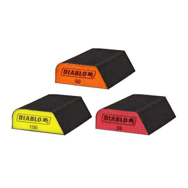 Freud America 1024300 4 x 2.5 in. x 1 in. Assorted Grit Assorted Dual Edge Sanding Sponge