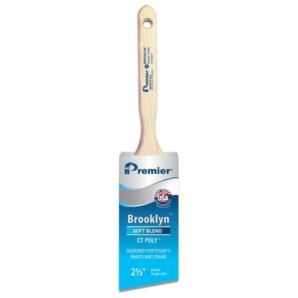 2-1/2" Angle Sash Soft, Polyester Bristle, Paint Brush, Hardwood Handle