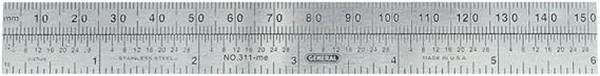 Picture of General Tools 21455 6 in. 0.75 Metric pLUS English Pocket Ruler