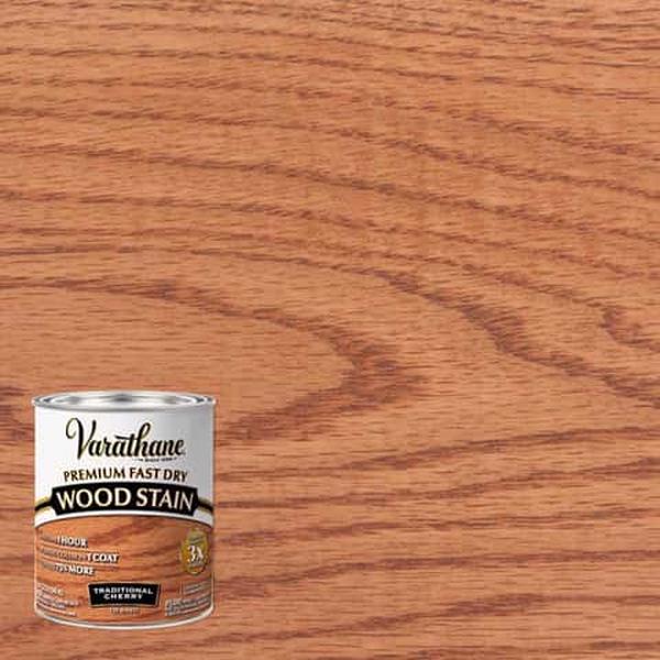 Picture of Rust-Oleum 1615152 Varathane Semi-Transparent Traditional Cherry Oil-Based Urethane Modified Alkyd Fast Dry Wood Stain