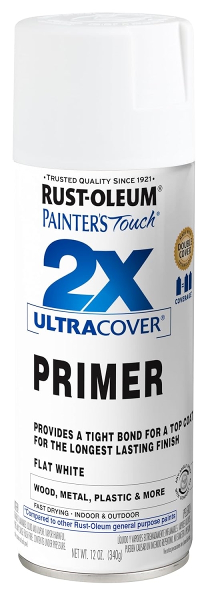 1395524 12 oz Painters Touch 2x Ultra Cover General Purpose Primer White Flat Paint