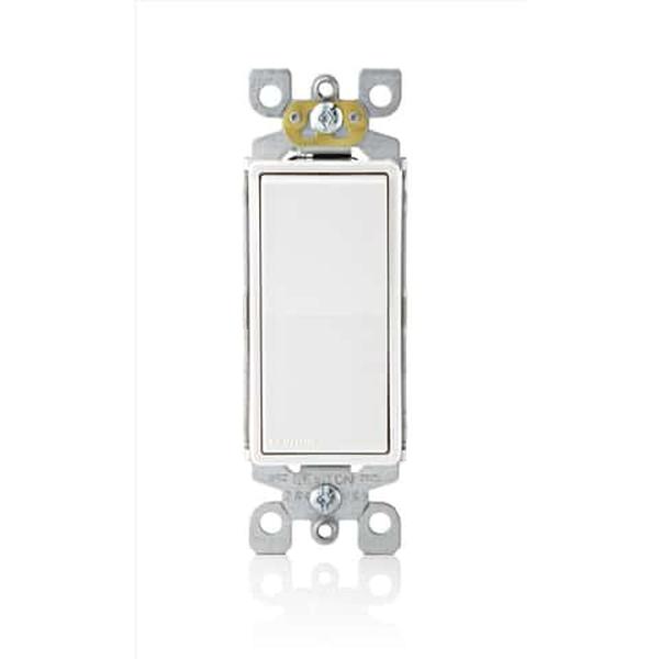 15A Rocker Switch - White - Single Pole - Durable Thermoplastic Design