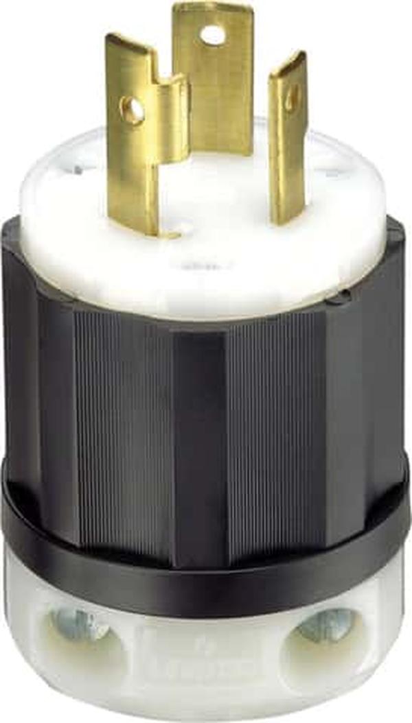 Leviton 32235 L5-30P 2 Pole 3 Wire TurnLok Industrial Nylon Grounding Plug