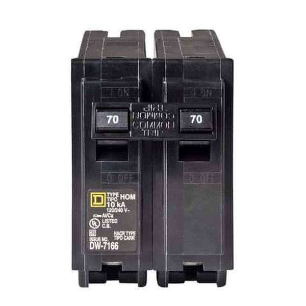 Schneider Electric 34026 Square D HomeLine 70A Plug In 2-Pole Circuit Breaker