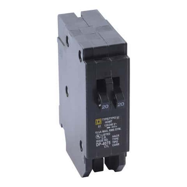 Schneider Electric 34028 Square D HomeLine 20-20A Tandem Single Pole Circuit Breaker