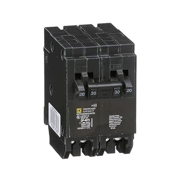 Schneider Electric 34032 2-20A Single-Pole 1-30A Two-Pole Quad Circuit Breaker