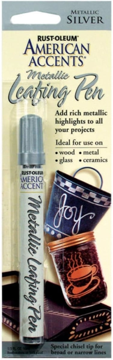 1805290 0.33 oz Pen Leafing Paint, Metallic Silver