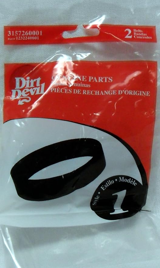 18362 Dirt Devil Style 1 Vacuum Belt - Pack of 2