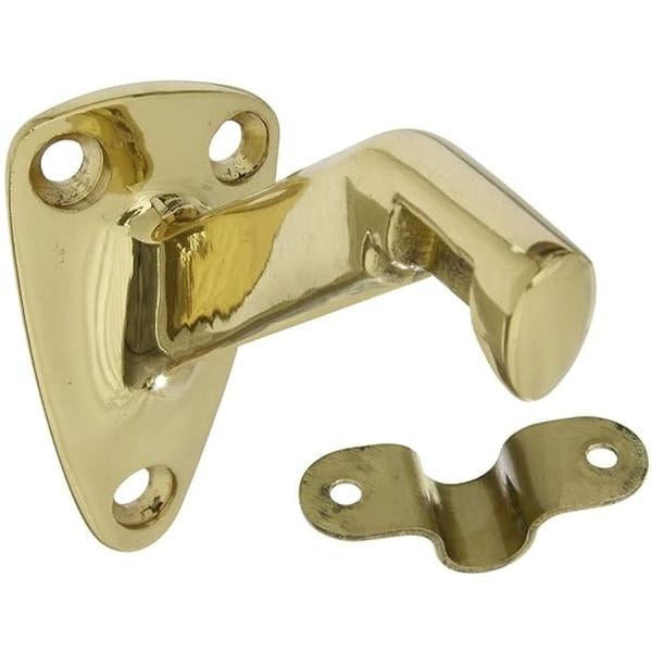 5006344 Heavy Duty Solid Brass Polished Brass Handrail Bracket