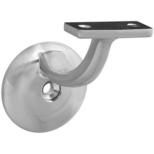 5006346 Single Hole Round Handrail Bracket, Satin Nickel