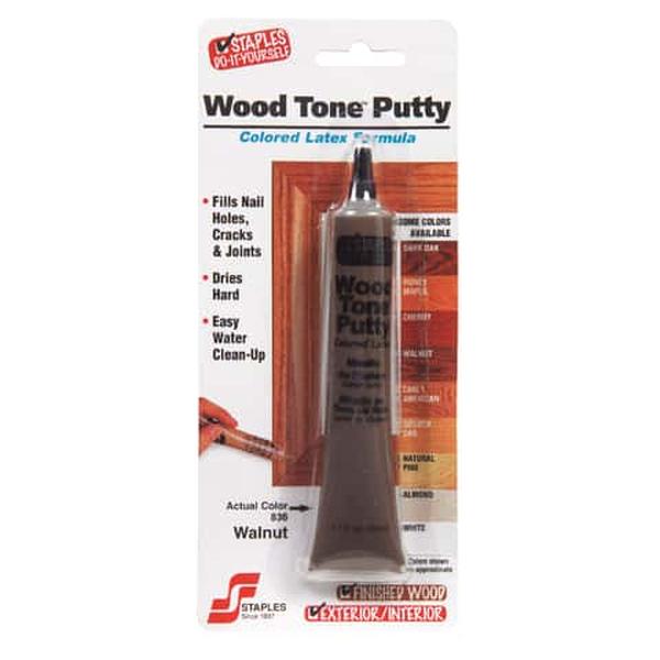 19155 1.1 oz Staples Wood Tone Walnut Colored Latex Putty