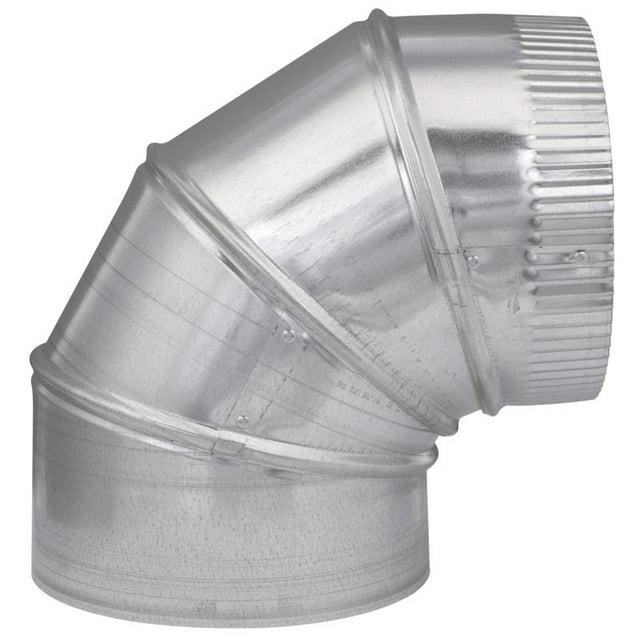 47661 7 x 7 in. Adjustable 90 deg Galvanized Steel Furnace Pipe Elbow
