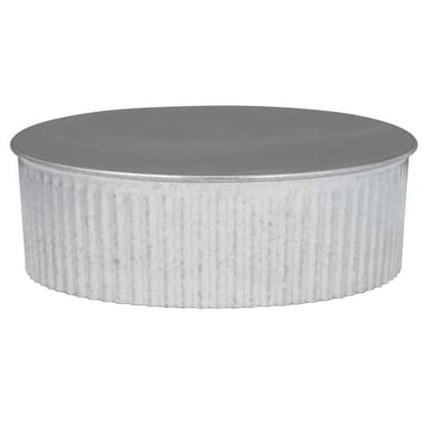 47675 6 in. Galvanized Steel Crimped Pipe End Cap