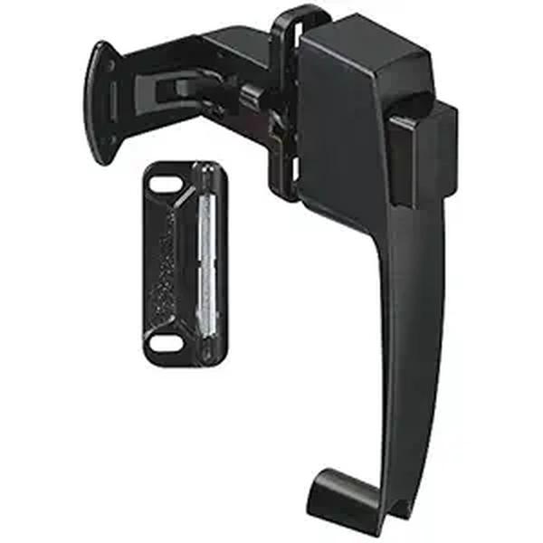 5006702 Push Button Door Latch, Satin Black