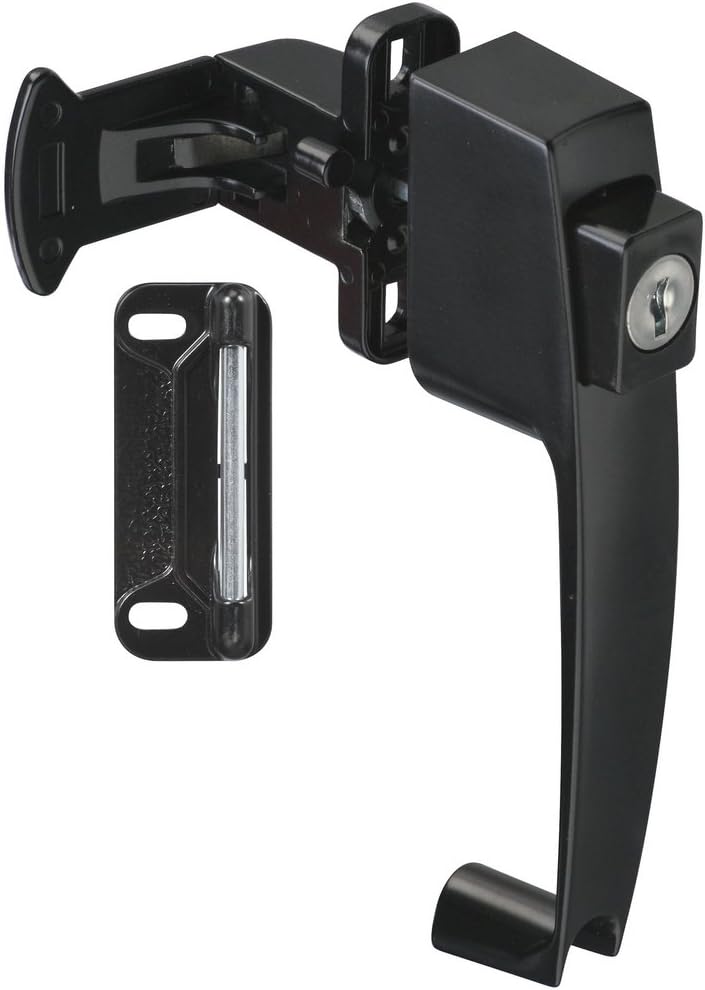 5006708 Push Button Storm Door Key Latch, Black