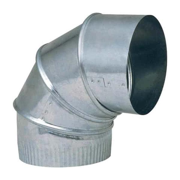 48616 7 x 7 in. Adjustable 90 deg Galvanized Steel Furnace Pipe Elbow