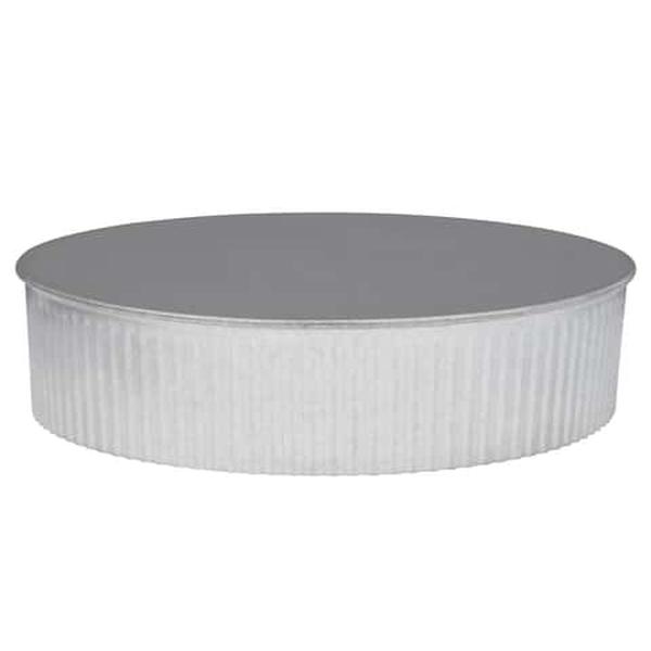 48632 7 in. 28 GA Galvanized Steel Pipe End Cap